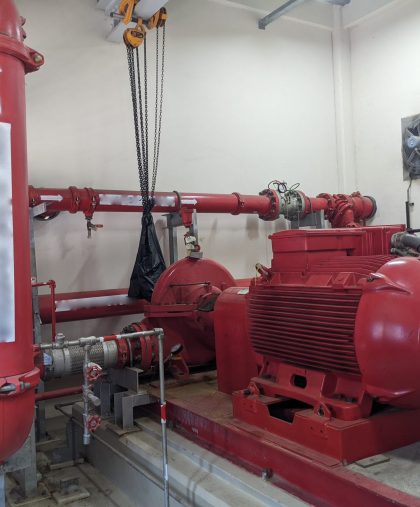 The photo is suitable to use for safety content media and fire protection background.