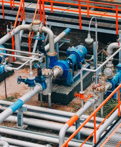 Pipe line oil and gas valves at gas plant pressure safety valve selective